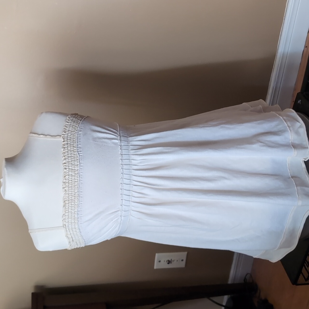 Abercrombie And Fitch Babydoll White Sleeveless Tank